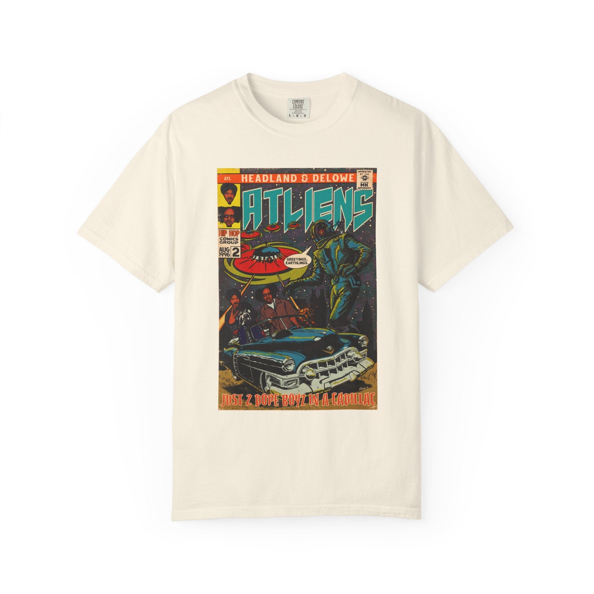 ATLiens - 2 Dope Boyz in a Cadillac - Unisex Comfort Colors T-shirt Fine Art Of MK