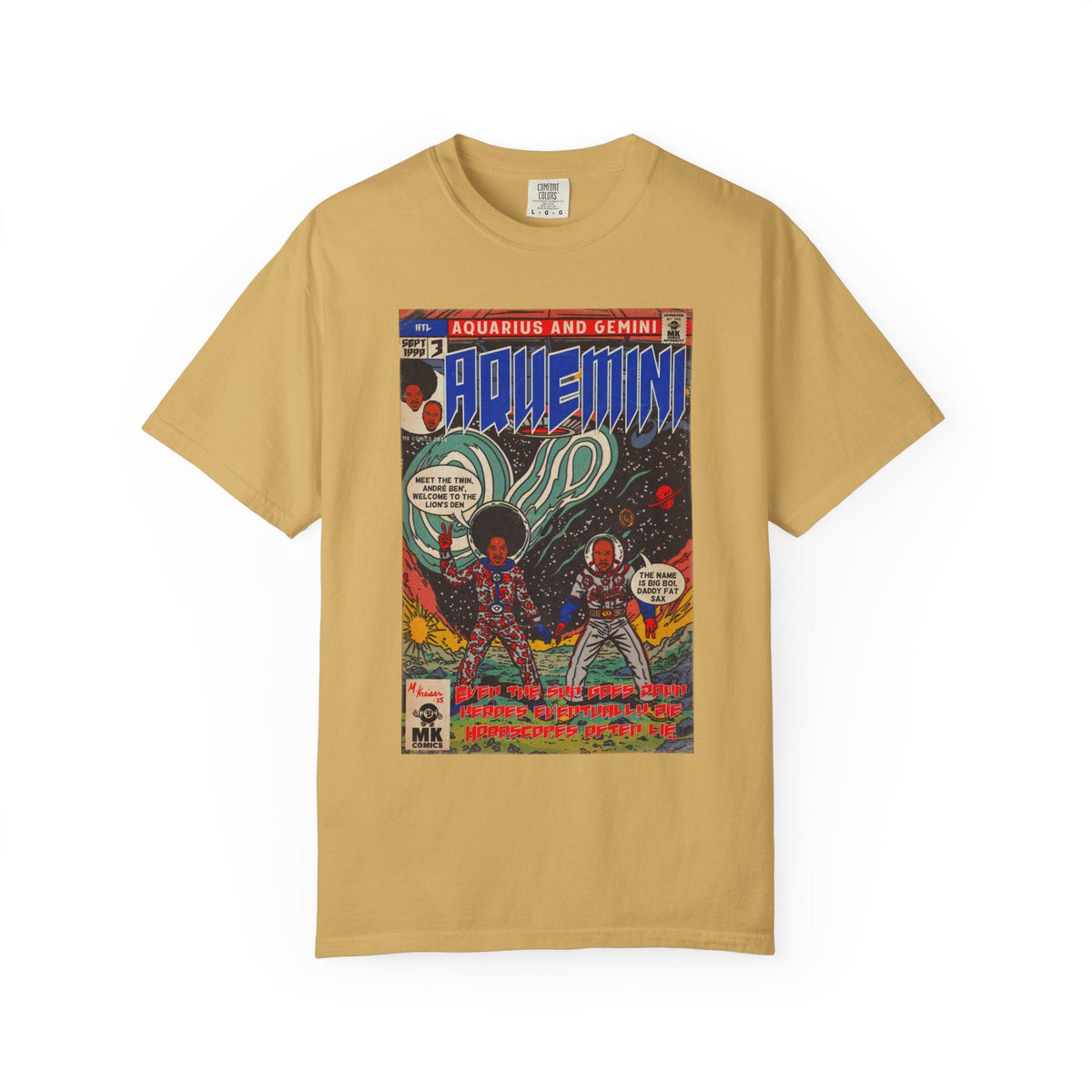 Aquemini - Comic Book Art - Unisex Comfort Colors T-shirt Fine Art Of MK
