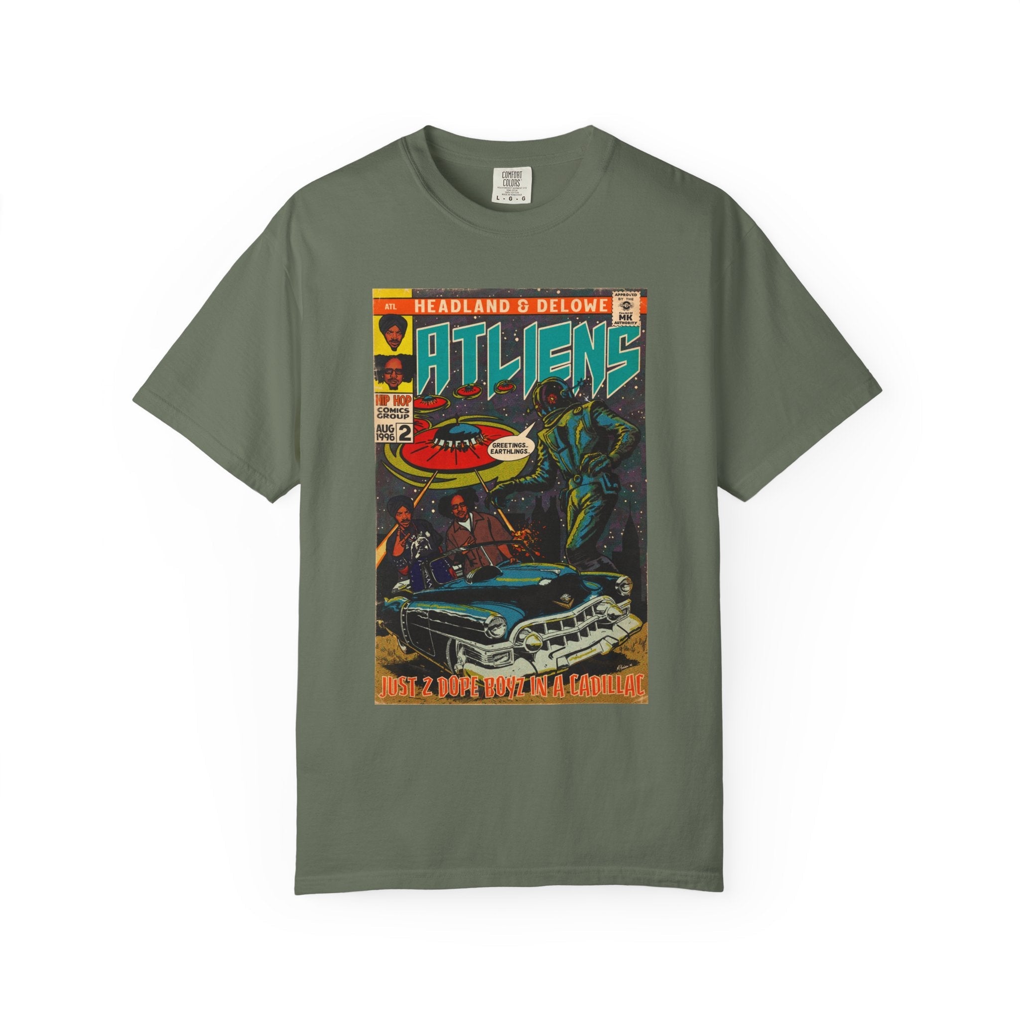 ATLiens - 2 Dope Boyz in a Cadillac - Unisex Comfort Colors T-shirt Fine Art Of MK