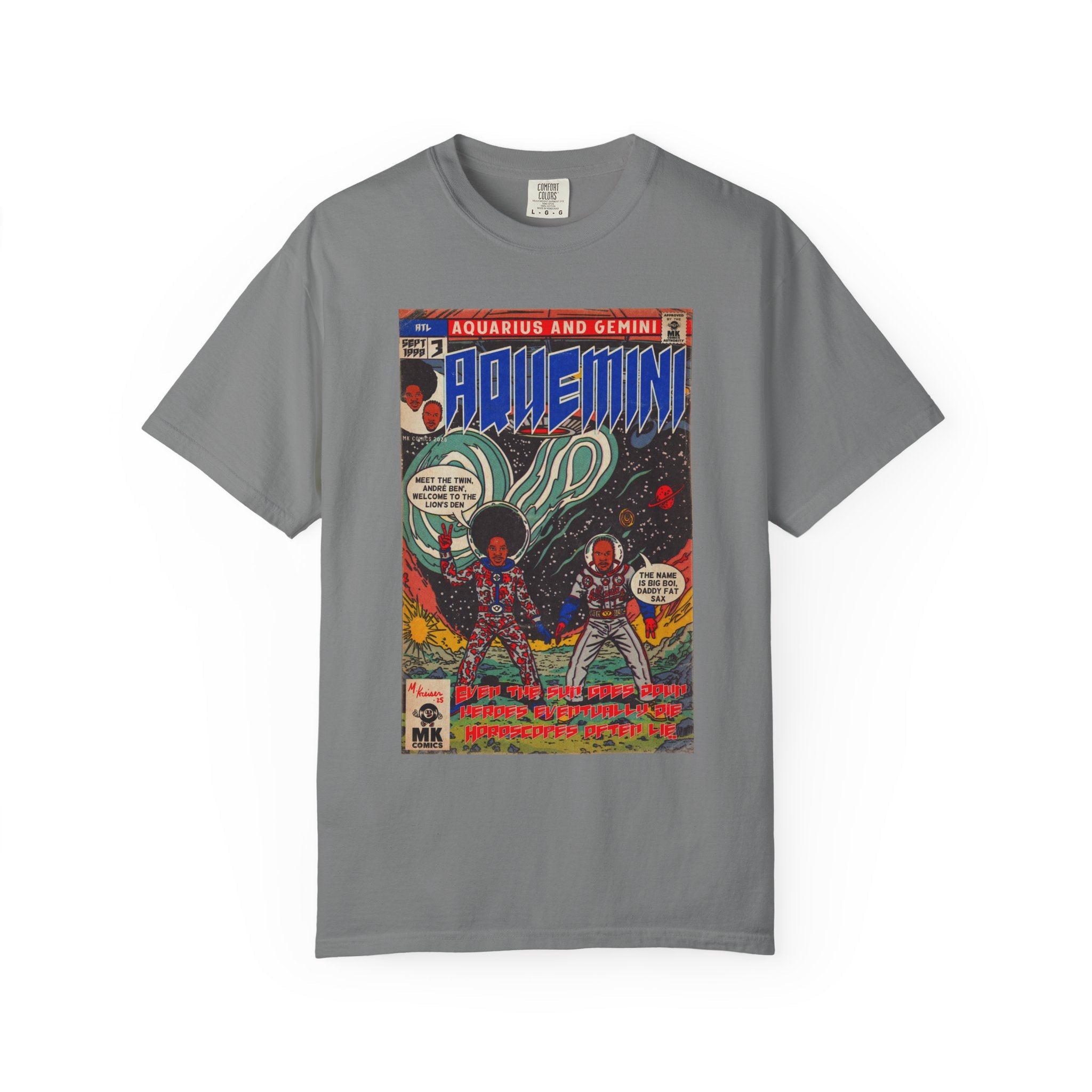 Aquemini - Comic Book Art - Unisex Comfort Colors T-shirt Fine Art Of MK
