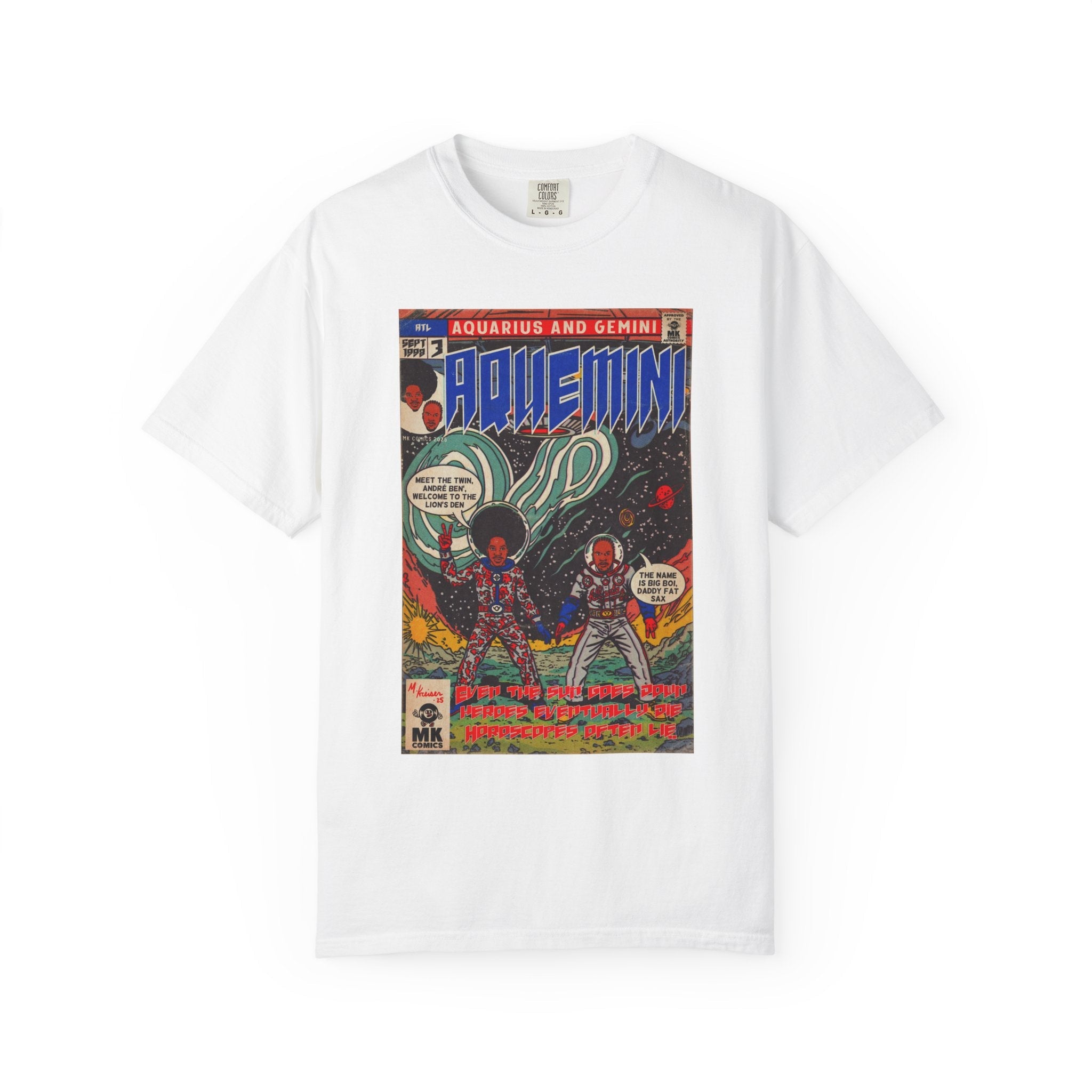 Aquemini - Comic Book Art - Unisex Comfort Colors T-shirt Fine Art Of MK