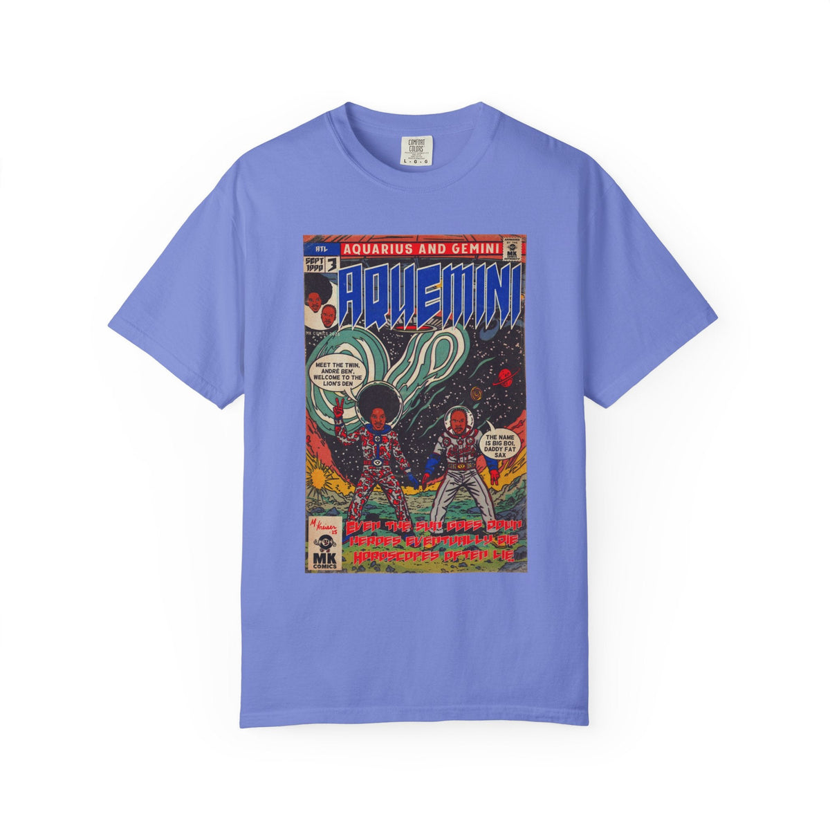 Aquemini - Comic Book Art - Unisex Comfort Colors T-shirt Fine Art Of MK