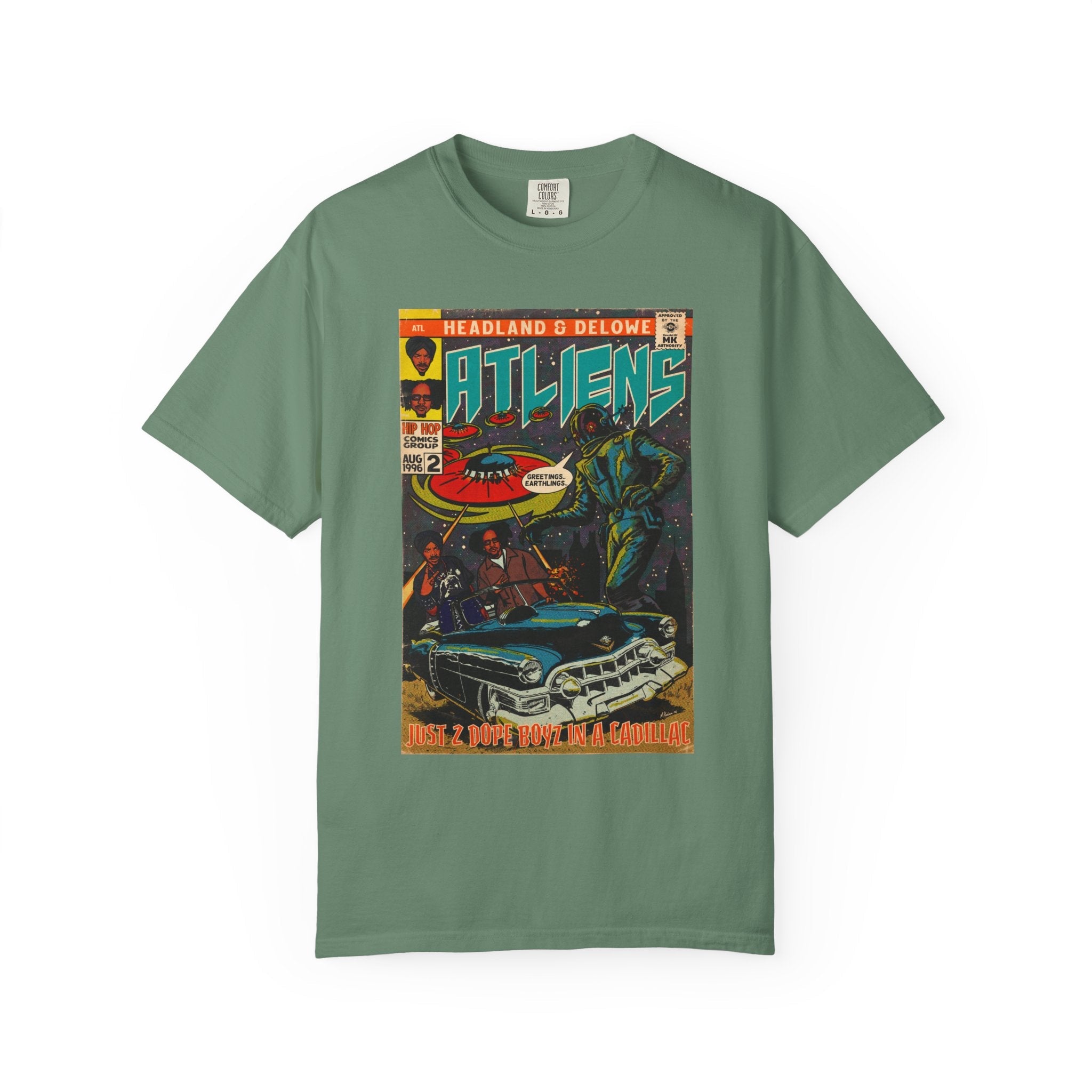 ATLiens - 2 Dope Boyz in a Cadillac - Unisex Comfort Colors T-shirt Fine Art Of MK