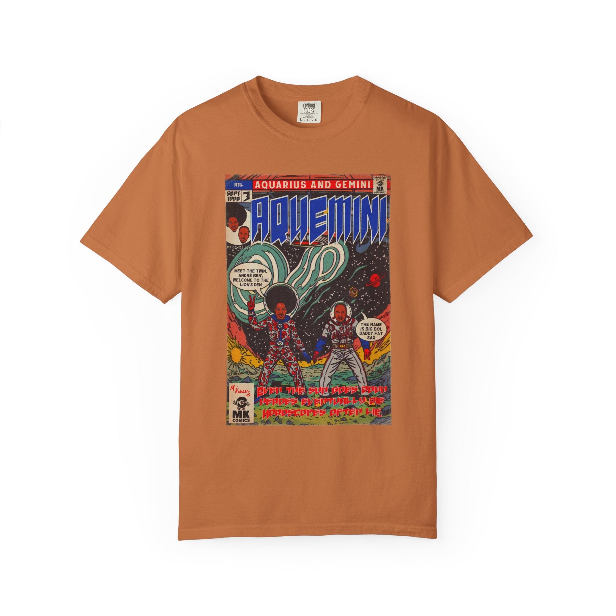 Aquemini - Comic Book Art - Unisex Comfort Colors T-shirt Fine Art Of MK