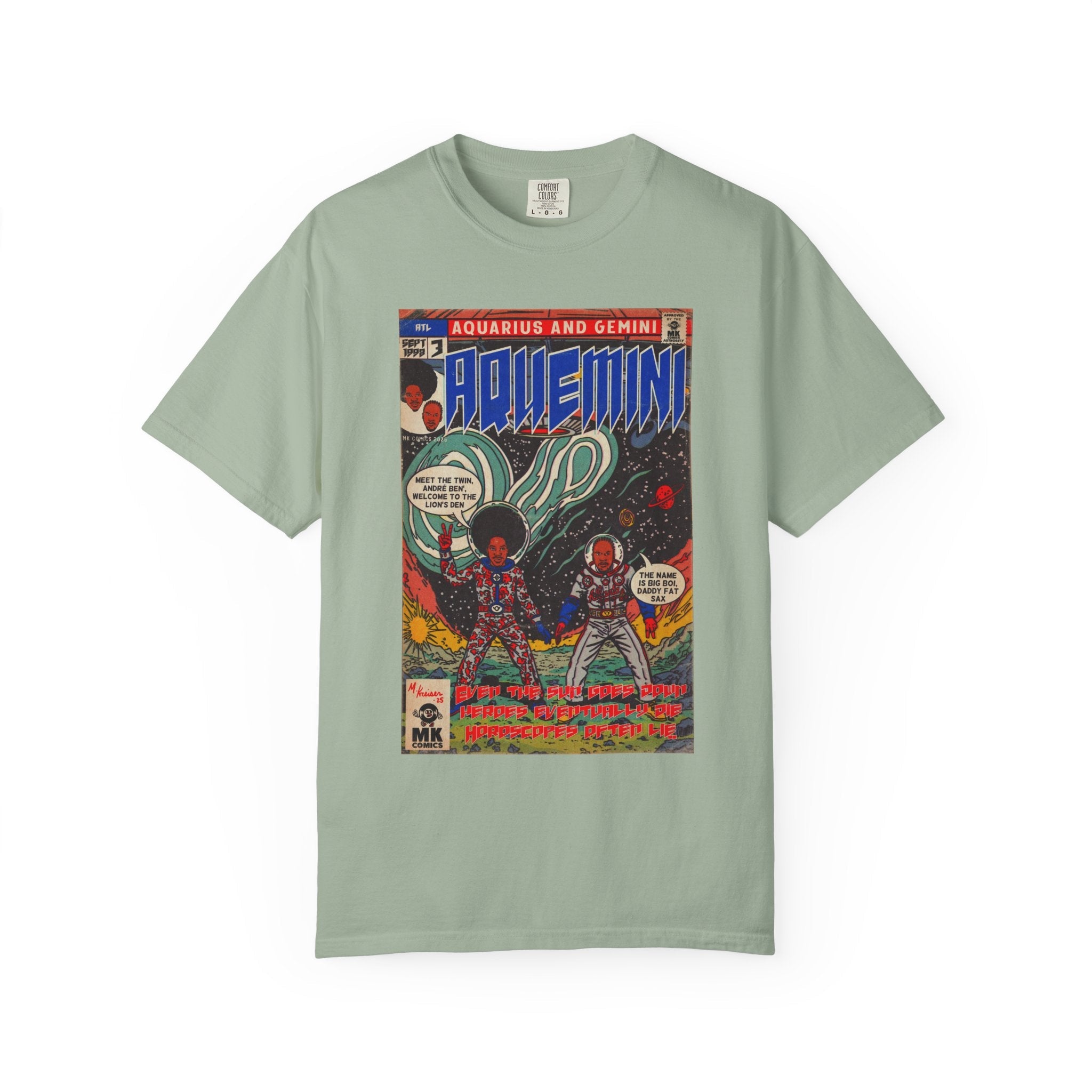 Aquemini - Comic Book Art - Unisex Comfort Colors T-shirt Fine Art Of MK