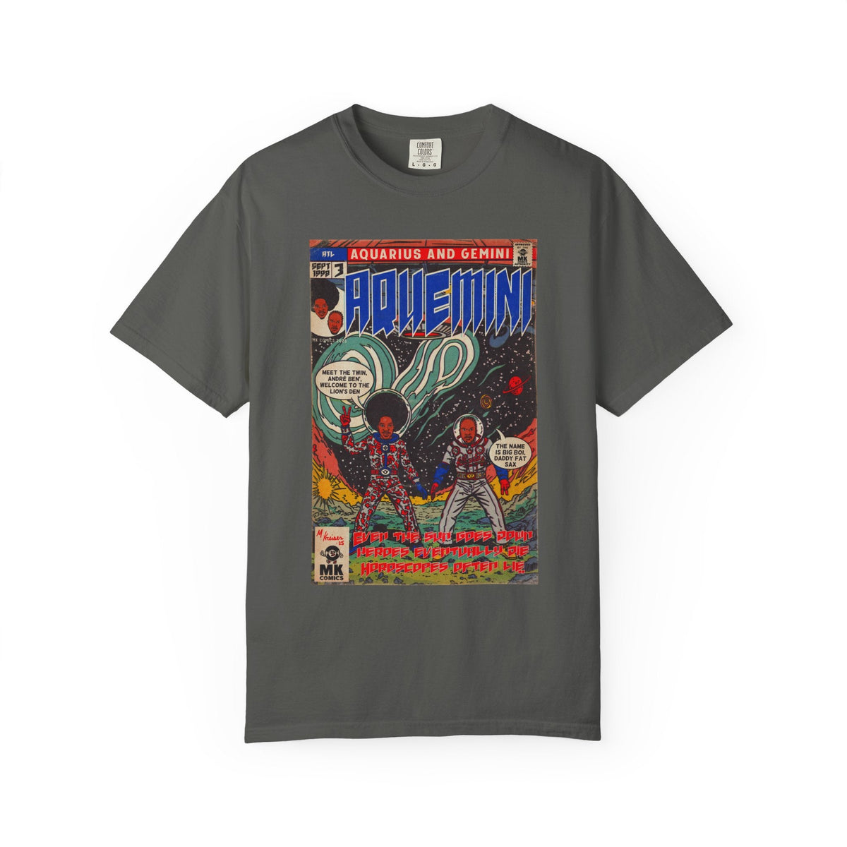 Aquemini - Comic Book Art - Unisex Comfort Colors T-shirt Fine Art Of MK