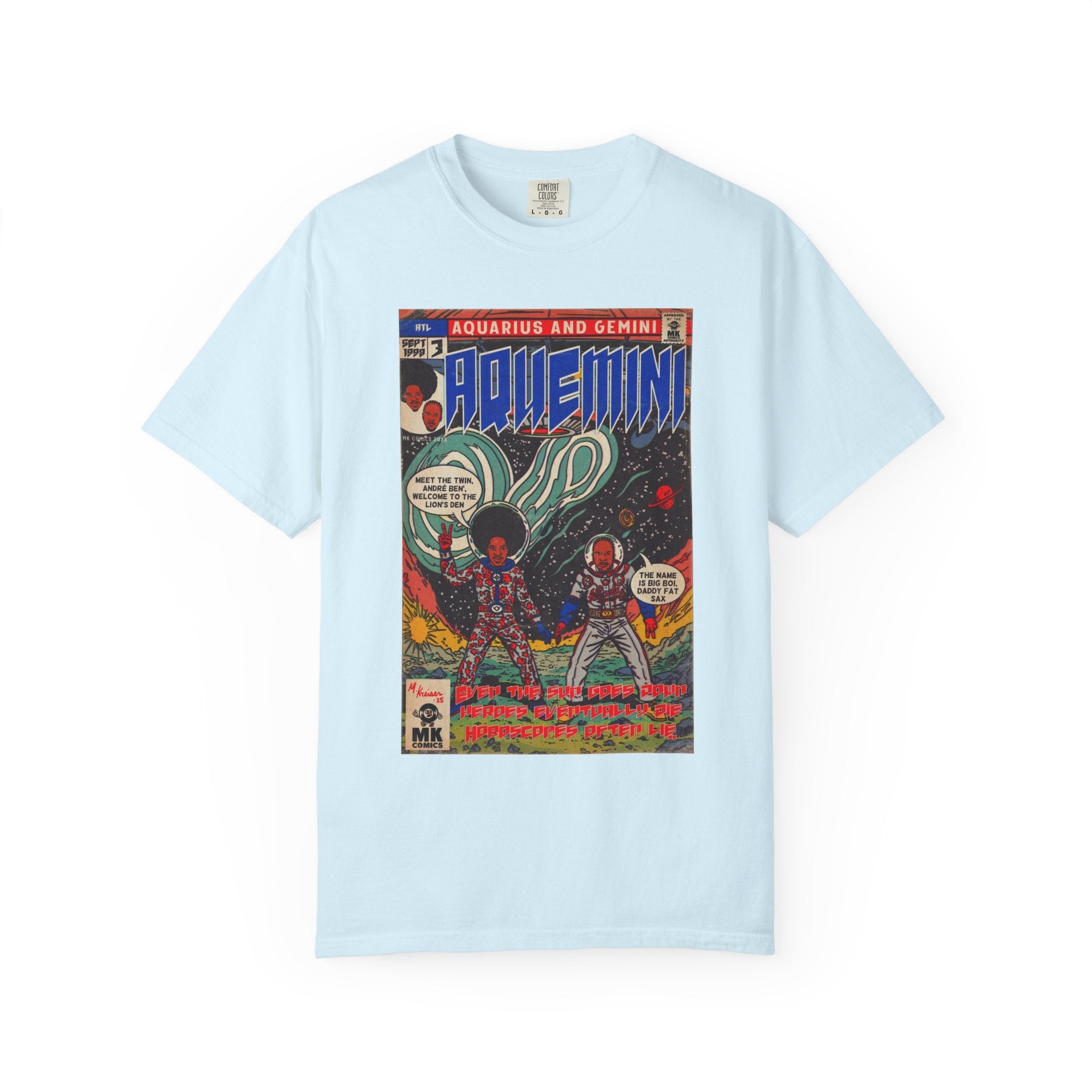 Aquemini - Comic Book Art - Unisex Comfort Colors T-shirt Fine Art Of MK