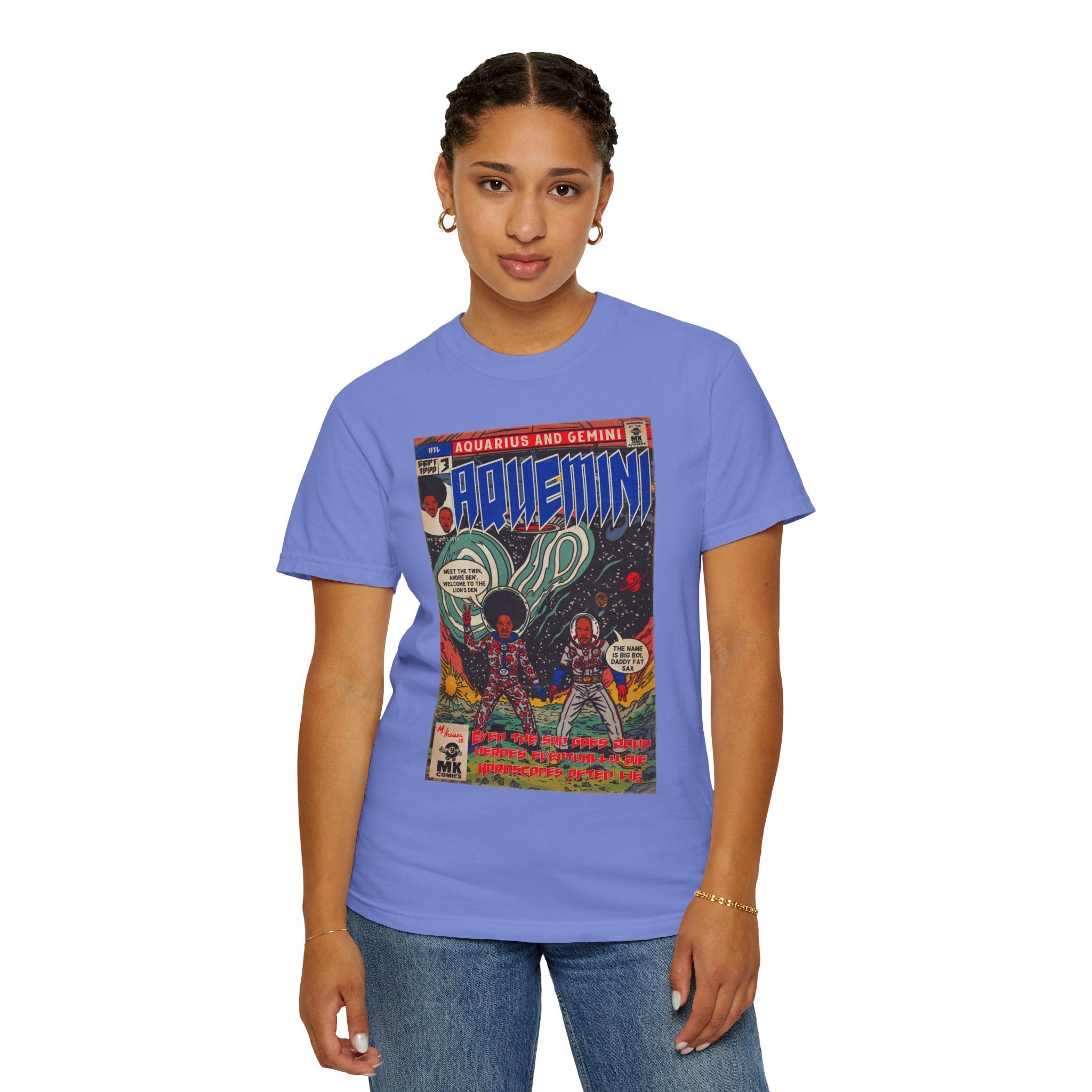 Aquemini - Comic Book Art - Unisex Comfort Colors T-shirt Fine Art Of MK