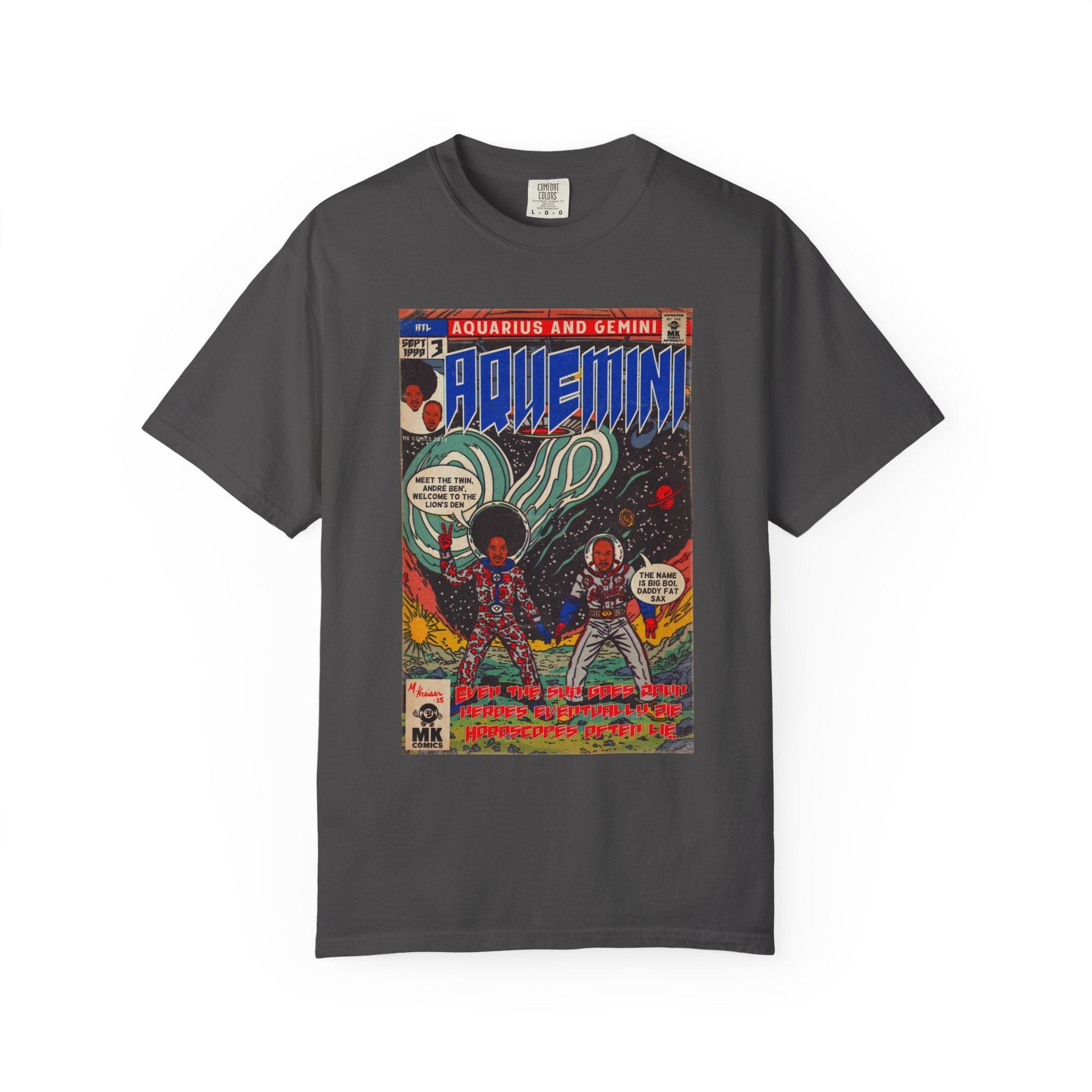 Aquemini - Comic Book Art - Unisex Comfort Colors T-shirt Fine Art Of MK